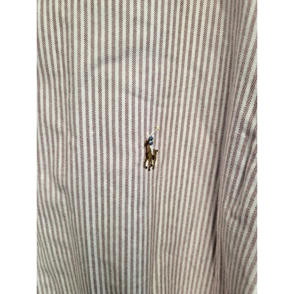 Polo‎ Ralph Lauren Oxford Shirt Mens XXL Striped Colorblock Pastel Flesh Pony